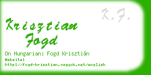 krisztian fogd business card